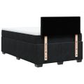 vidaXL Posteľný rám boxspring s matracom čierny 120x200 cm zamat