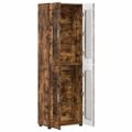 vidaXL Highboard FLORIN 60 x 35 x 182 cm Dymová dub Kompozitné drevo
