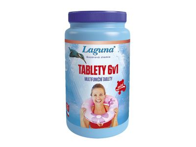 Multifunkčné tablety na chlórovú dezinfekciu bazénovej vody LAGUNA 6v1 Mini 1kg