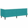vidaXL Rohový rám postele Tyrkysová 80 cm x 200 cm Zamat