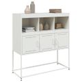 vidaXL Komoda biela 100,5x39x107 cm oceľ