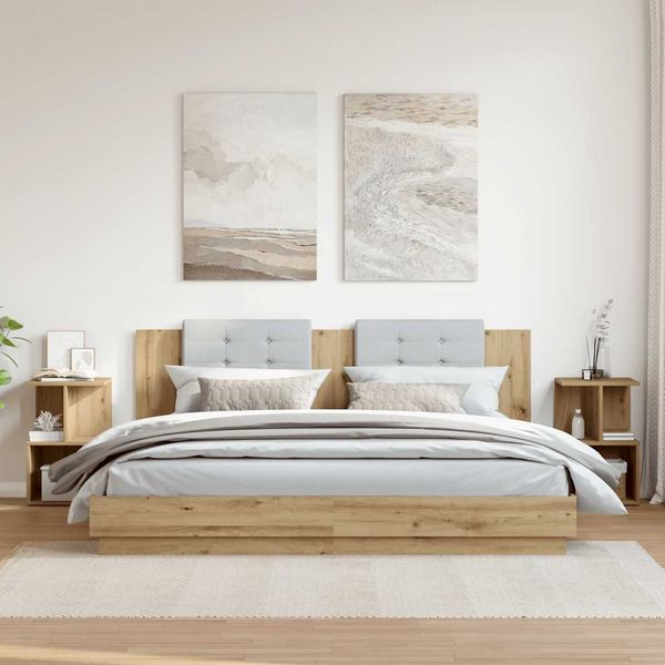 vidaXL Nočné skrinky 2 ks Dub Artisan 35x35x55 cm Konštrukčné drevo