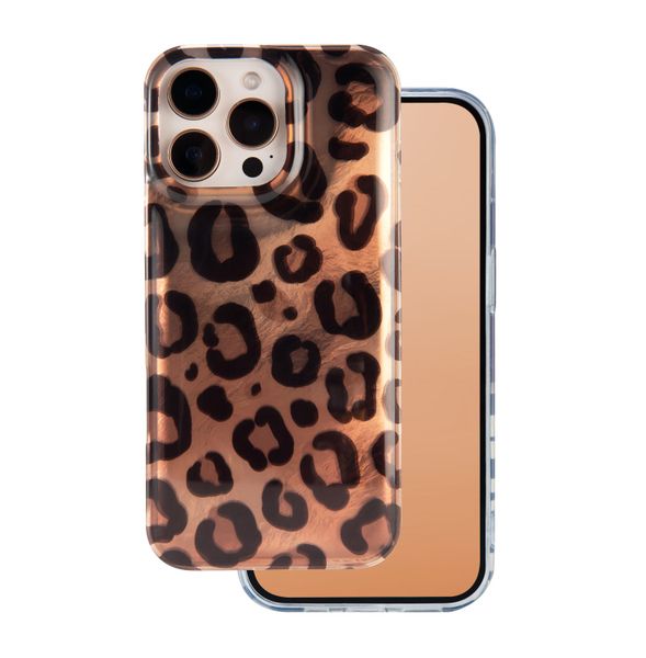 Puzdro so zvieracím vzorom pre iPhone 15 Pro 6,1" panter