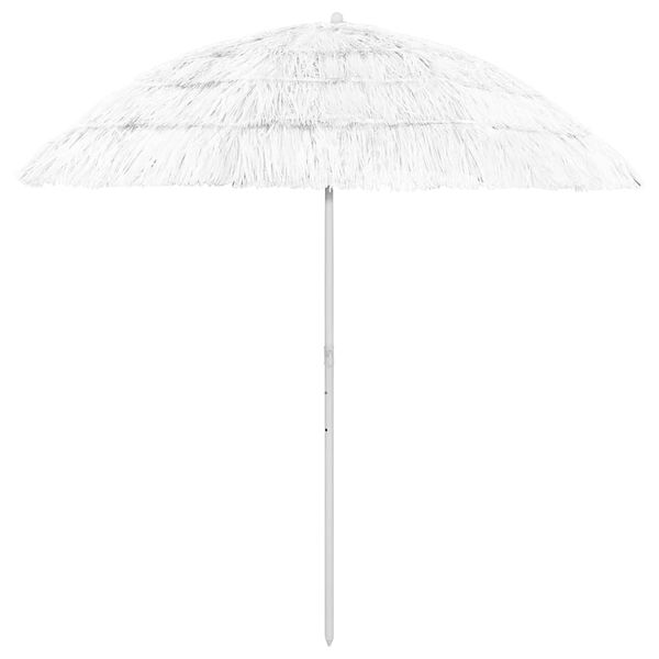 vidaXL Plážový slnečník Hawaii, biely 240 cm
