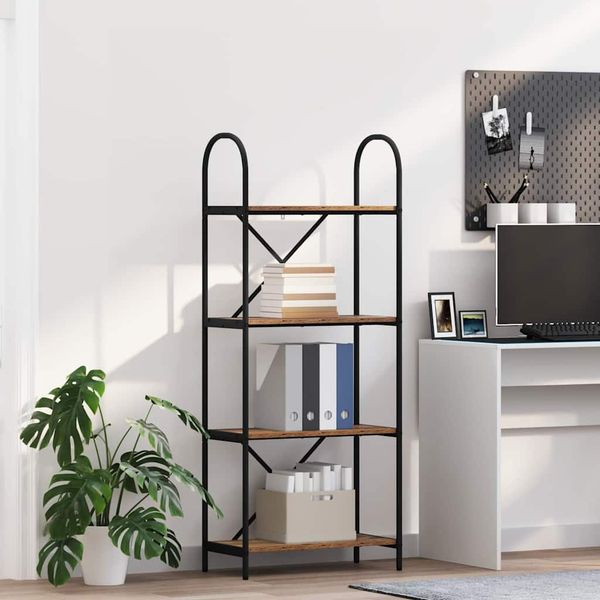 vidaXL Regál na knihy Staré drevo 60 x 30 x 146 cm Kompozitné drevo