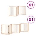 vidaXL Brána pre psa s dverami skladacia 9 panely 450cm topoľové drevo