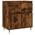 vidaXL Komoda dymový dub 60x35x70 cm spracované drevo