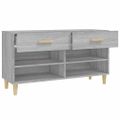 vidaXL Botník sivý dub sonoma 102x35x55 cm spracované drevo