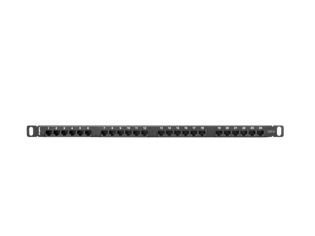 LANBERG PATCH PANEL 24 PORTOV 0,5U 19'' CAT.6 UTP ČIERNY LANBERG
