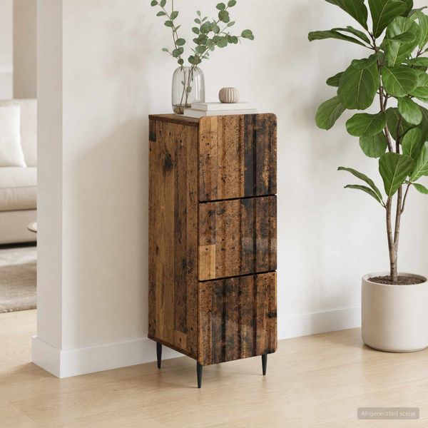 vidaXL Zásuvkový kabinet 33 x 34,5 x 92 cm Kompozitné drevo