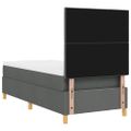 vidaXL Posteľ s pružinovým rámom Tmavo šedá 80 x 200 cm látka