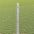vidaXL Hexagonálny plot s stĺpom 10 x 1,2 m Pozinkovaná oceľ Sieťovina