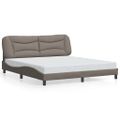 vidaXL Rám postele s LED bez matraca Hvar Taupe 180x200 cm Látka