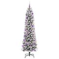 vidaXL Umelý vianočný stromček Biela 240 cm PVC, kov a plast
