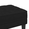 vidaXL lavička s vankúšom Čierna 113 x 57 x 39 cm Zamat