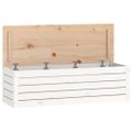vidaXL Úložný box biely 109x36,5x33 cm masívna borovica