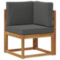 vidaXL Záhradná súprava gaučov 6 ks Prírodná a antracitová Polyester