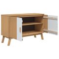 vidaXL Komoda OLDEN, bielo hnedá 114x43x73,5 cm, borovicový masív