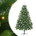vidaXL Vianočný stromček s 300 LED-i so stojanom Zelená 180 cm PE