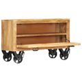 vidaXL Botník z mangového dreva 86x35x55 cm