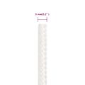 vidaXL Lodné lano biele 5 mm 100 m polypropylén