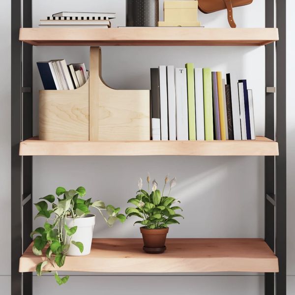 vidaXL Nástenná polica 80x60x(2-6) cm neošetrený dubový masív
