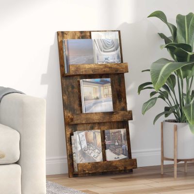 vidaXL Regál na časopisy Dymová dub 51 x 11 x 102 cm Kompozitné drevo