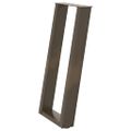 vidaXL Nohy konzolového stolíka v tvare U, 2 ks, prírodná oceľ, 38 x (72-73) cm, oceľ