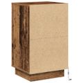 vidaXL Nočný stolík Staré drevo 39 x 34,5 x 65 cm Kompozitné drevo