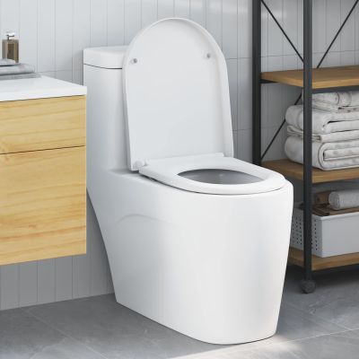 vidaXL WC sedadlo Biela 49 x 36 x 4 cm Duroplast