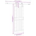 vidaXL Posuvné dvere NARVIK 85 x 210 cm (213,5 cm) Prírodná a čierna