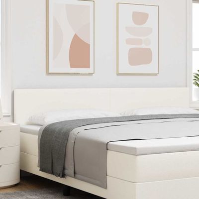 vidaXL LED hlavová doska Krémová 200 cm Kordúrová tkanina