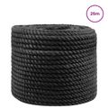 vidaXL Jutové lano 12 mm Čierna 100% Tossa juta