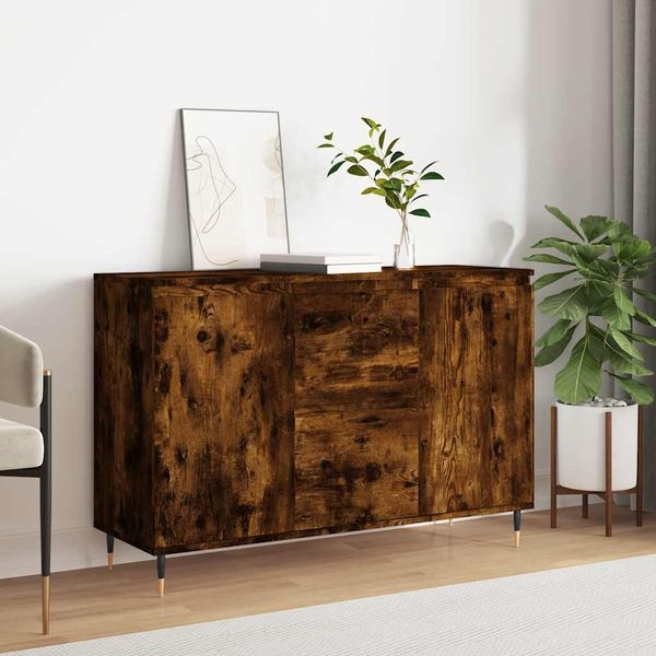 vidaXL Komoda dymový dub 101,5x35x70 cm kompozitné drevo