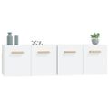 vidaXL Nástenné skrinky 2ks lesklé biele 60x36,5x35cm spracované drevo