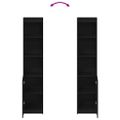vidaXL Highboard Black Oak 37,5x35x180 cm Engineered Wood