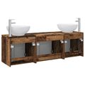 vidaXL Set kabinetov do kúpeľne 3 ks Staré drevo 49,5 x 44,5 x 65 cm