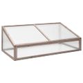 vidaXL Skleník sivý 110x56x39 cm jedľové drevo