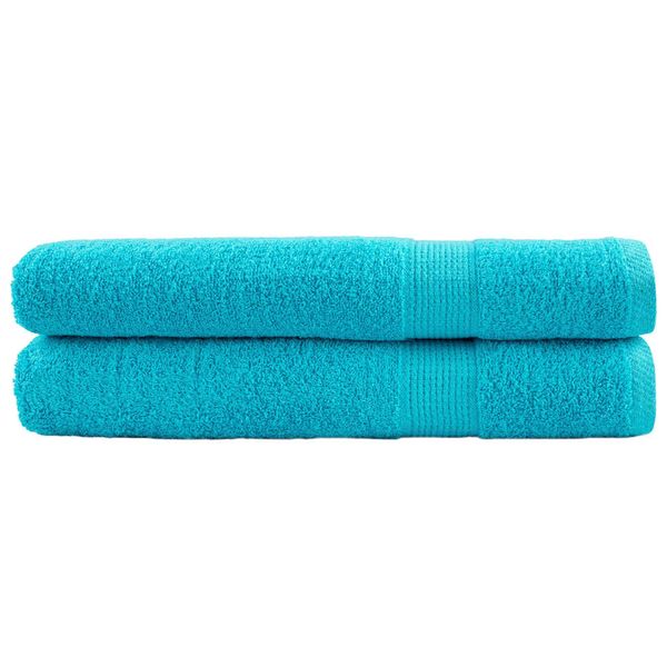 vidaXL Prémiové uteráky SOLUND 2 ks tyrksyové 100x200cm 600 g/m2