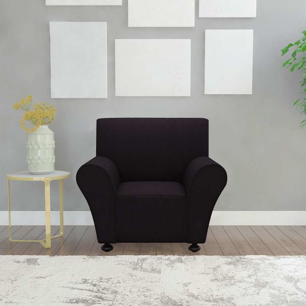 131079 vidaXL Stretch Couch Slipcover Black Polyester Jersey