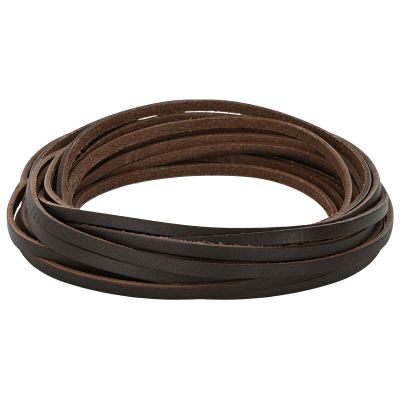vidaXL Kožený remienok Tmavohnedá 500 x 0,3 cm Koža