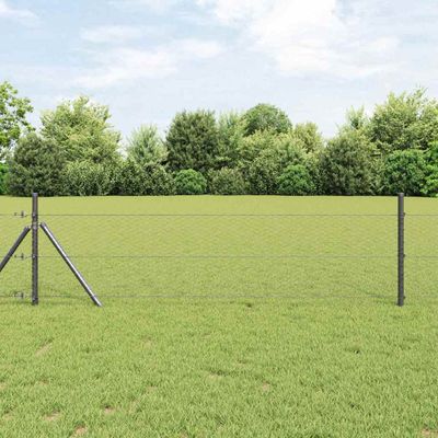 vidaXL Hexagonálny plotový základ 10 x 0,4 m PVC potiahnutá oceľ Sivá
