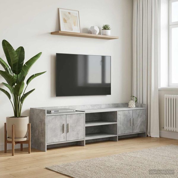 vidaXL TV skrinka 168 x 33 x 47 cm Betónovo sivá Kompozitné drevo