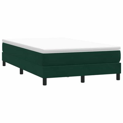 vidaXL Posteľný rám boxsping bez matracom tmavozelený 120x210 cm zamat