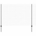 vidaXL Euro oplotenie s pilierom 10 x 1,5 m PVC potiahnutá oceľ Sivá