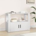 vidaXL Komoda biela 80x30x60 cm spracované drevo