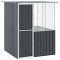 vidaXL Klietka pre vtákov Antracit 165 x 165 x 200 cm Pozinkovaná oceľ
