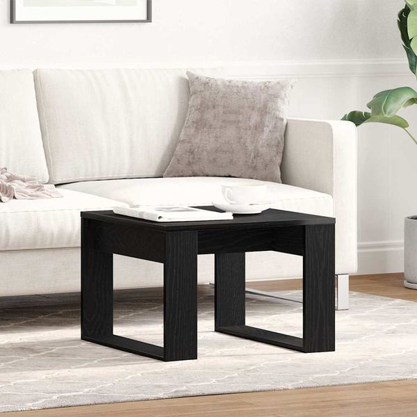 vidaXL Konferenčný stolík Čierny dub 50 x 50 x 35 cm Kompozitné drevo