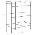 vidaXL Skladovací regál na 6 prepraviek strieborný 96x33x116 cm oceľ