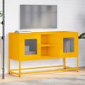 vidaXL TV skrinka horčicovožltá 100,5x39x60,5 cm oceľ